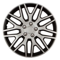 VERSACO Poklopac kotača čelične felge DAKAR NC 16", siva crna s kromiranim vijcima 